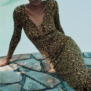 ZARA ANIMAL PRINT KNIT DRESS